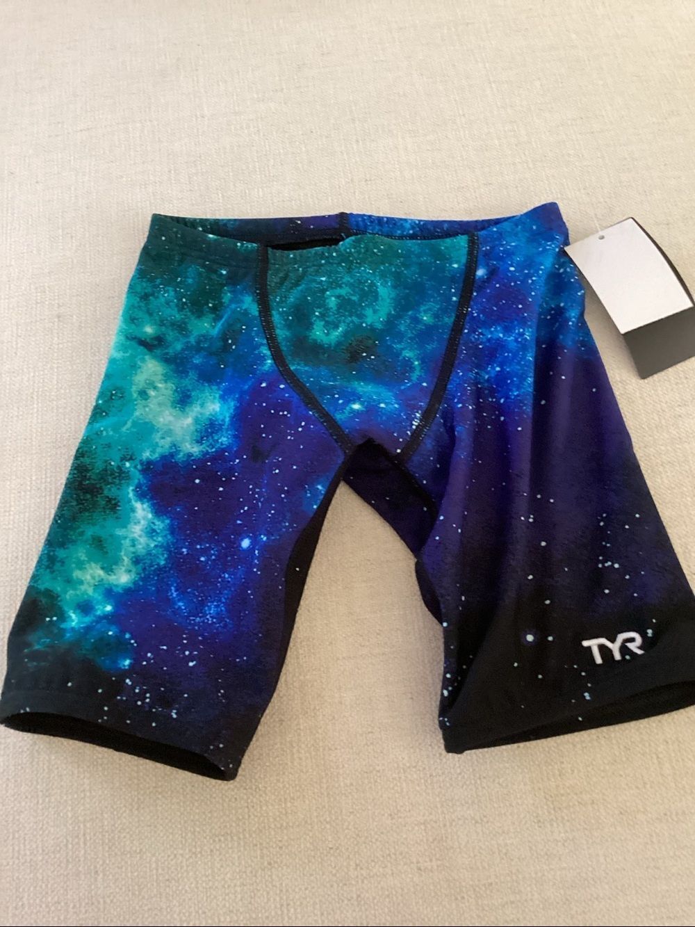 TYR Durafast Elite Boys Jammer Swimsuit - Starborne, Blue, Size 22, NWT